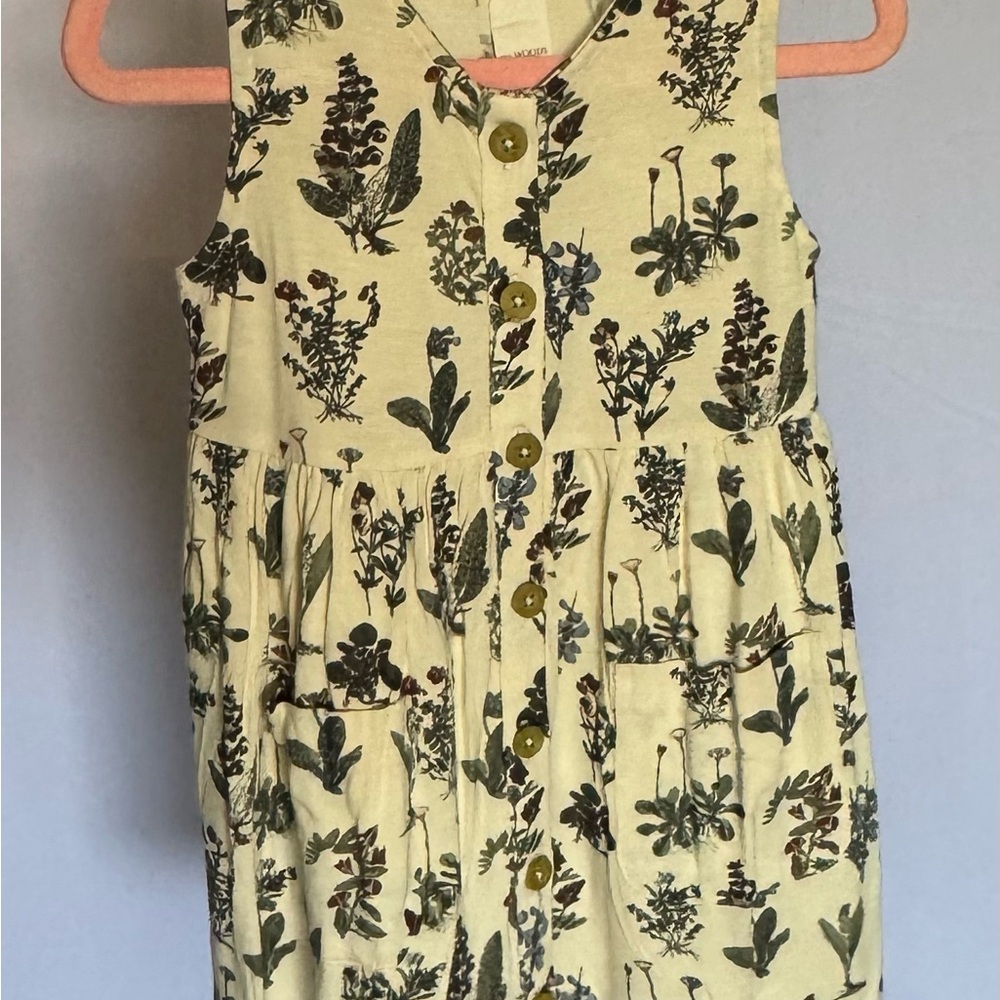 Pinafore apron pocket dress wildflower litho Kate Quinn